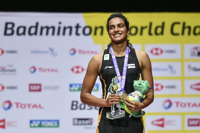 PV Sindhu, the first Indian to win BWF World Championships.