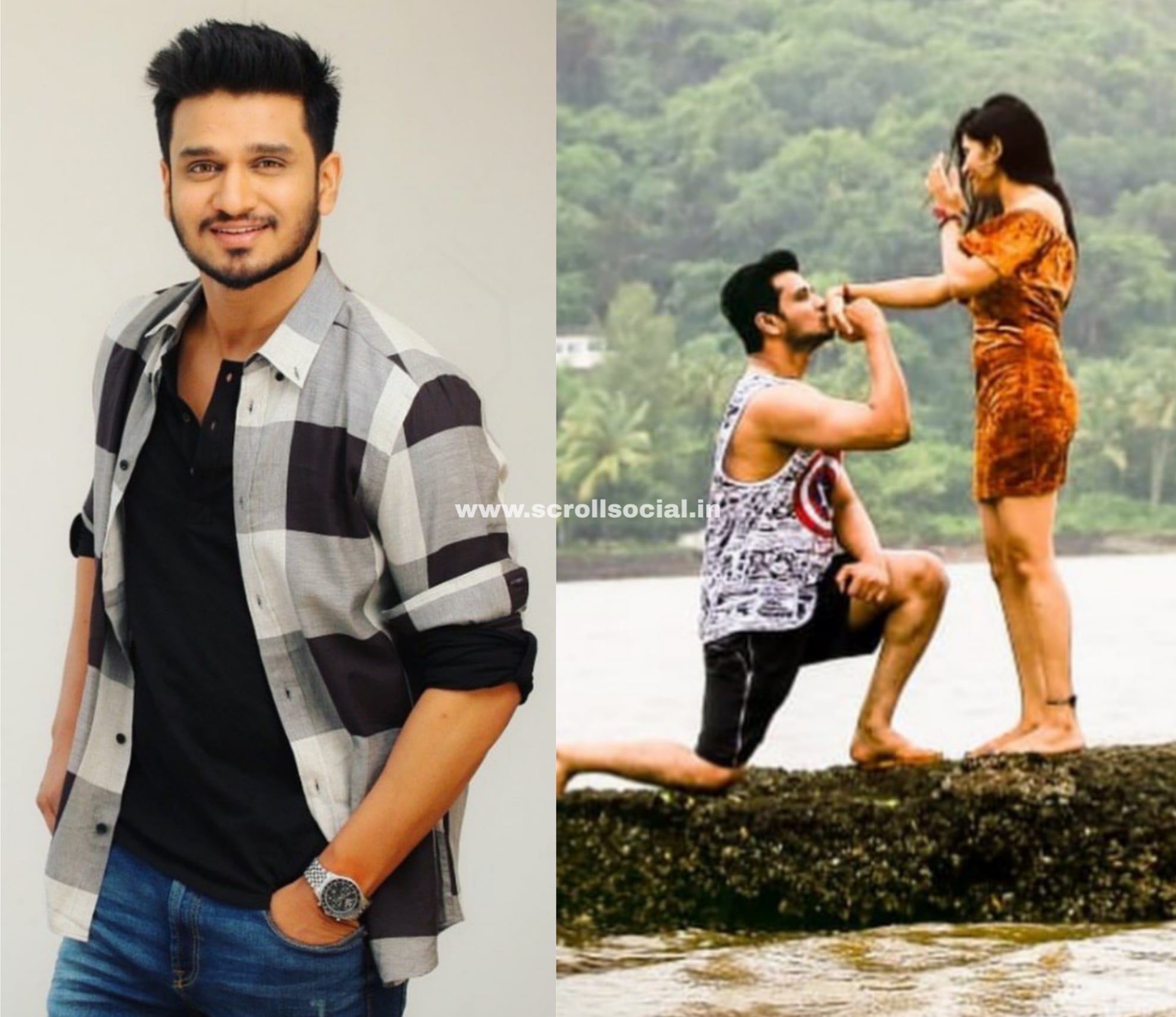 Nikhil Siddharth Tollywood actor gets engaged to Girlfriend Pallavi
