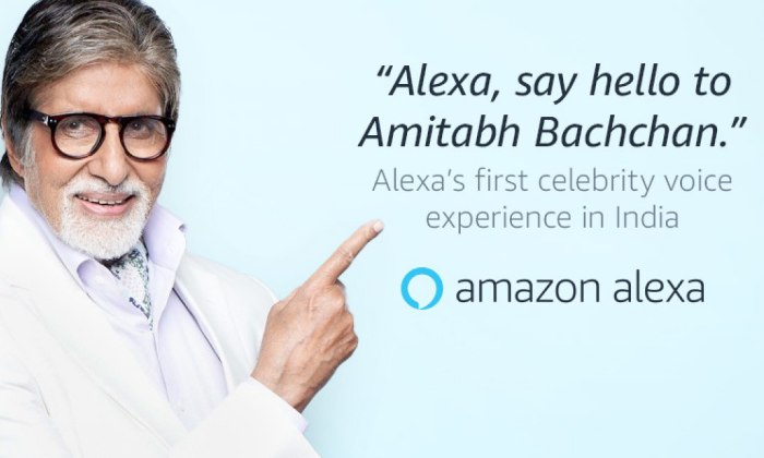 Alexa users can talk to Big-B, by saying Alexa, Say Hello to Mr. Amitabh Bachchan